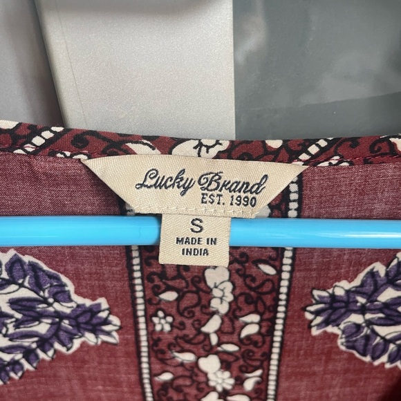 Lucky Brand . Boho shirt . Gently used - Picture 2 of 3